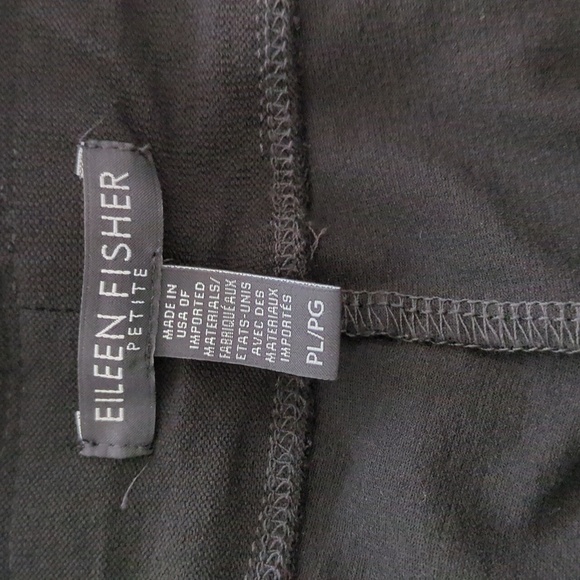 Eileen Fisher Washable Crepe Ankle Black Stretchy Pants Career Office Travel LP - Picture 9 of 10